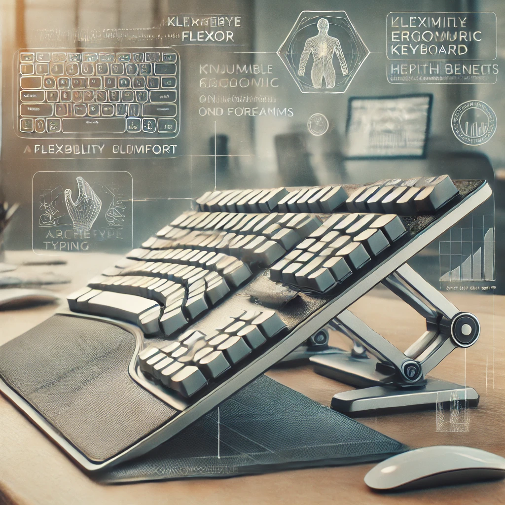 Archetype Flexor - Flexible Ergonomic Keyboard That Can Be Adjusted to Various Typing Angles